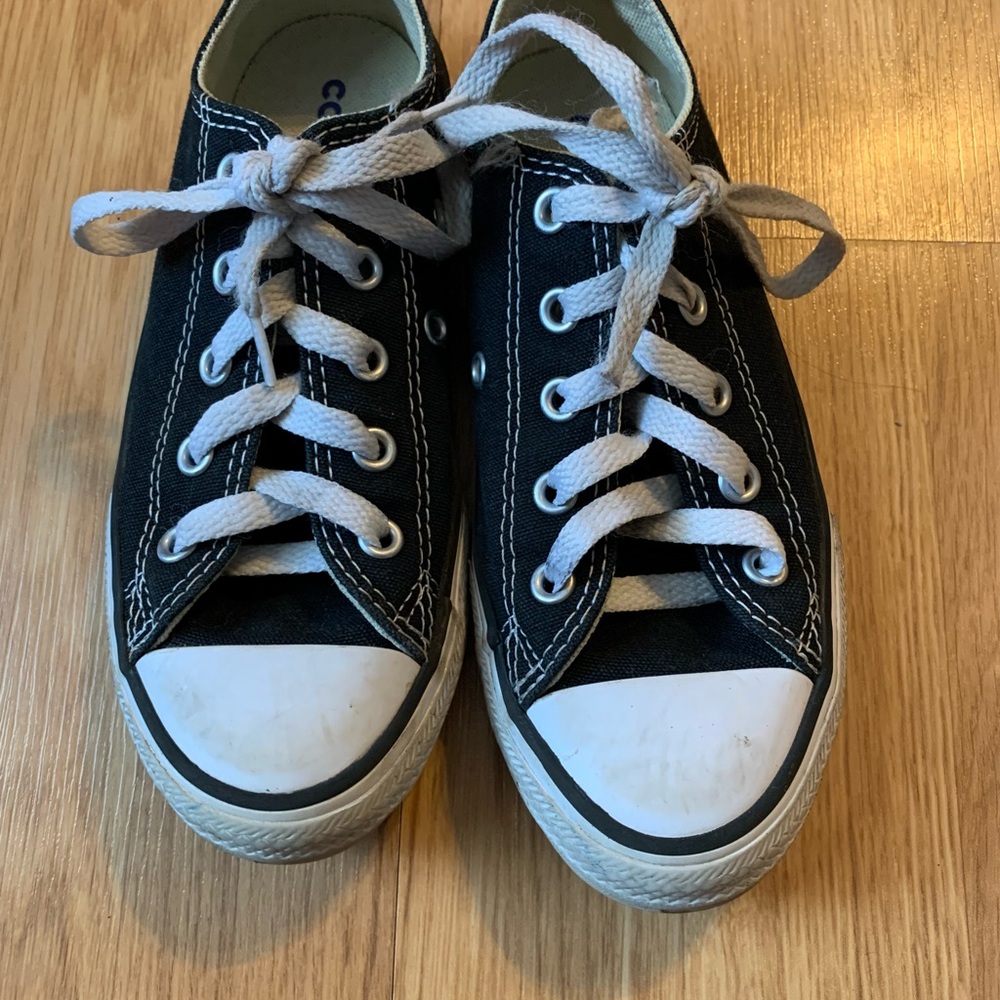 Kids Black Canvas Sneakers